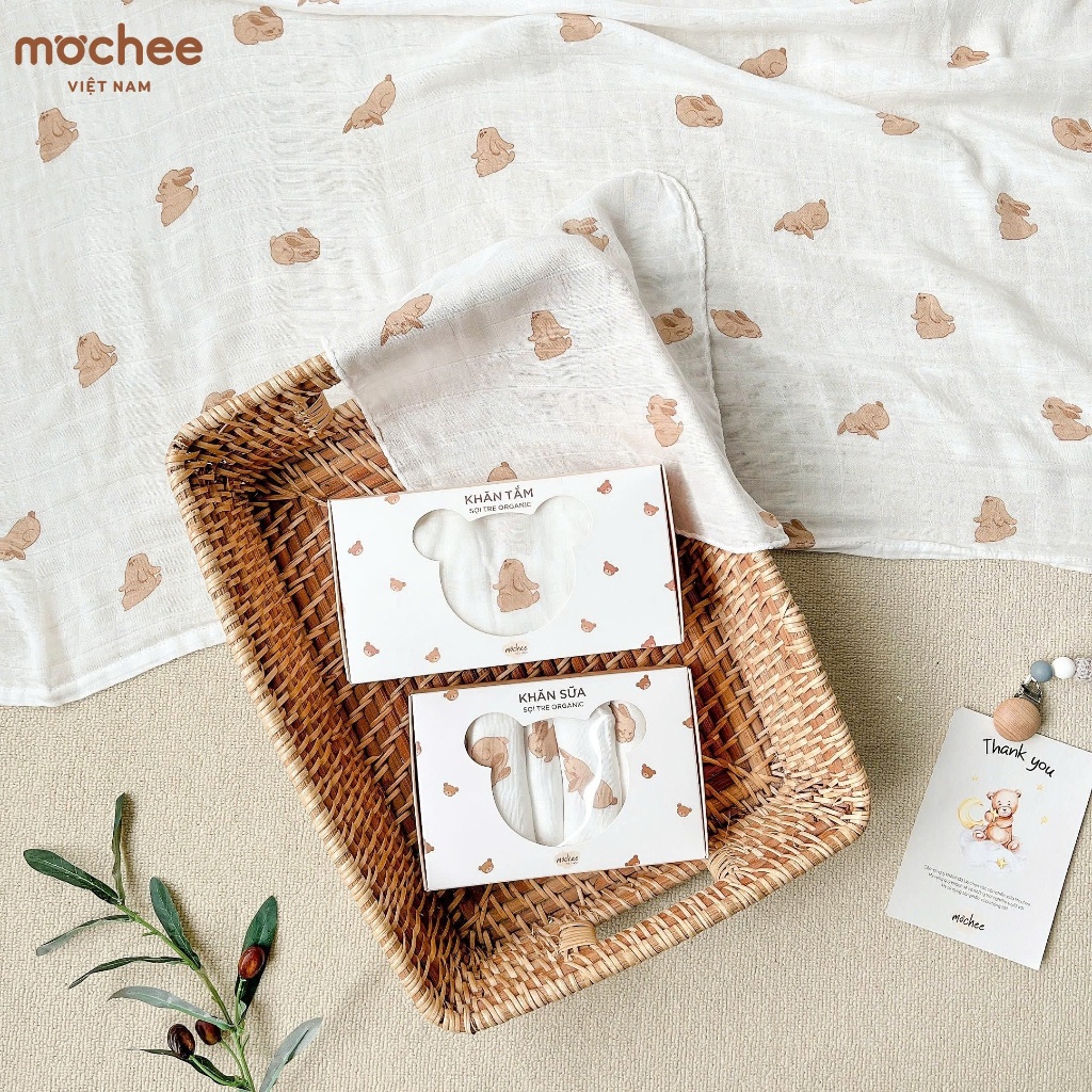 SET 6 KHĂN SỮA SỢI TRE MOCHEE