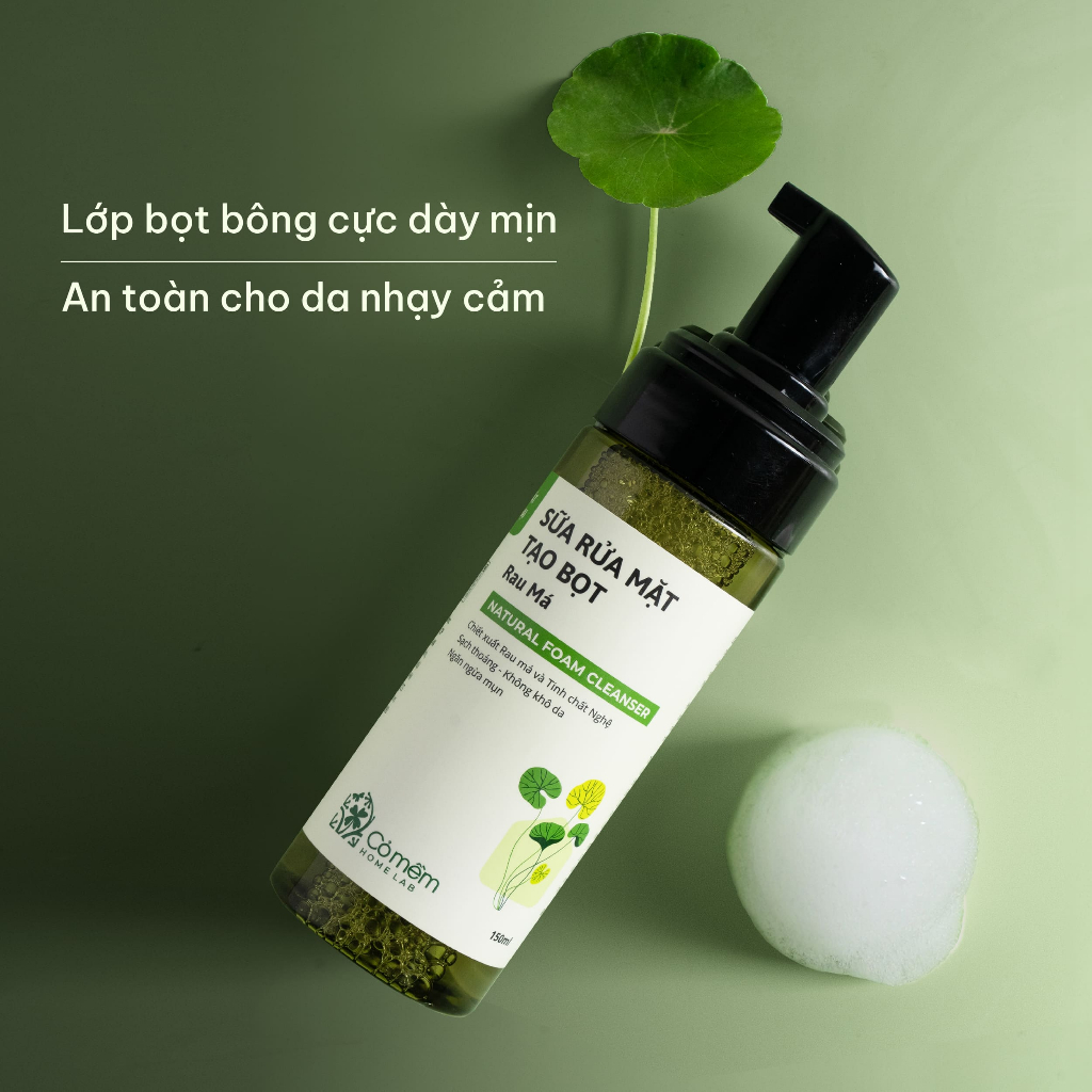 Bộ Đôi Chăm Sóc Da Giúp Sạch Sâu Giảm Mụn Gồm Bọt Rửa Mặt Và Chấm Mụn Cỏ Mềm