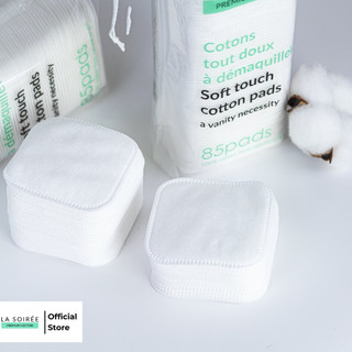 (Combo 3 Gói) Bông tẩy trang la soirée 100% cotton tự nhiên gói 85 miếng, chính hãng công ty