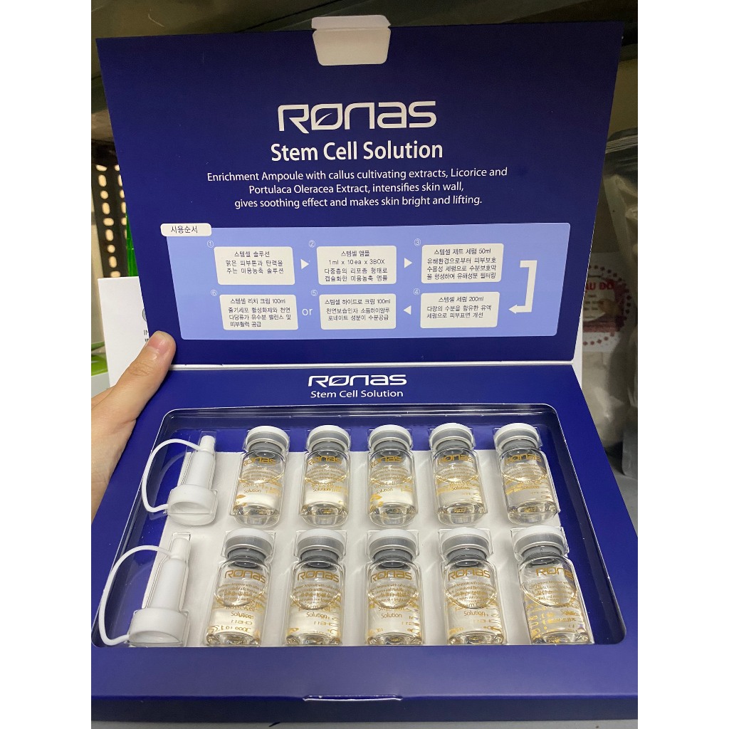 Tế bào gốc Ronas stem cell solution hàn quốc hộp 10 lọ