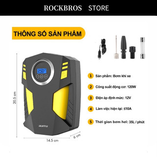 Máy Bơm Lốp Xe Ô Tô, Xe Máy Mini METIS Điện Tử Tự Ngắt Hàng Chính Hãng Công Suất 120W Tiện Lợi CN