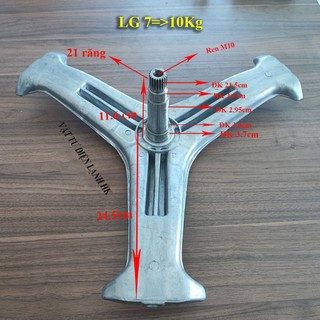  Trục càng ba chạc máy giặt LG 7Kg 8Kg 9Kg 10Kg lồng ngang WD 13600 14660 7800 7990 8600 F1409NPRW Chảng 3 mg cửa trước 