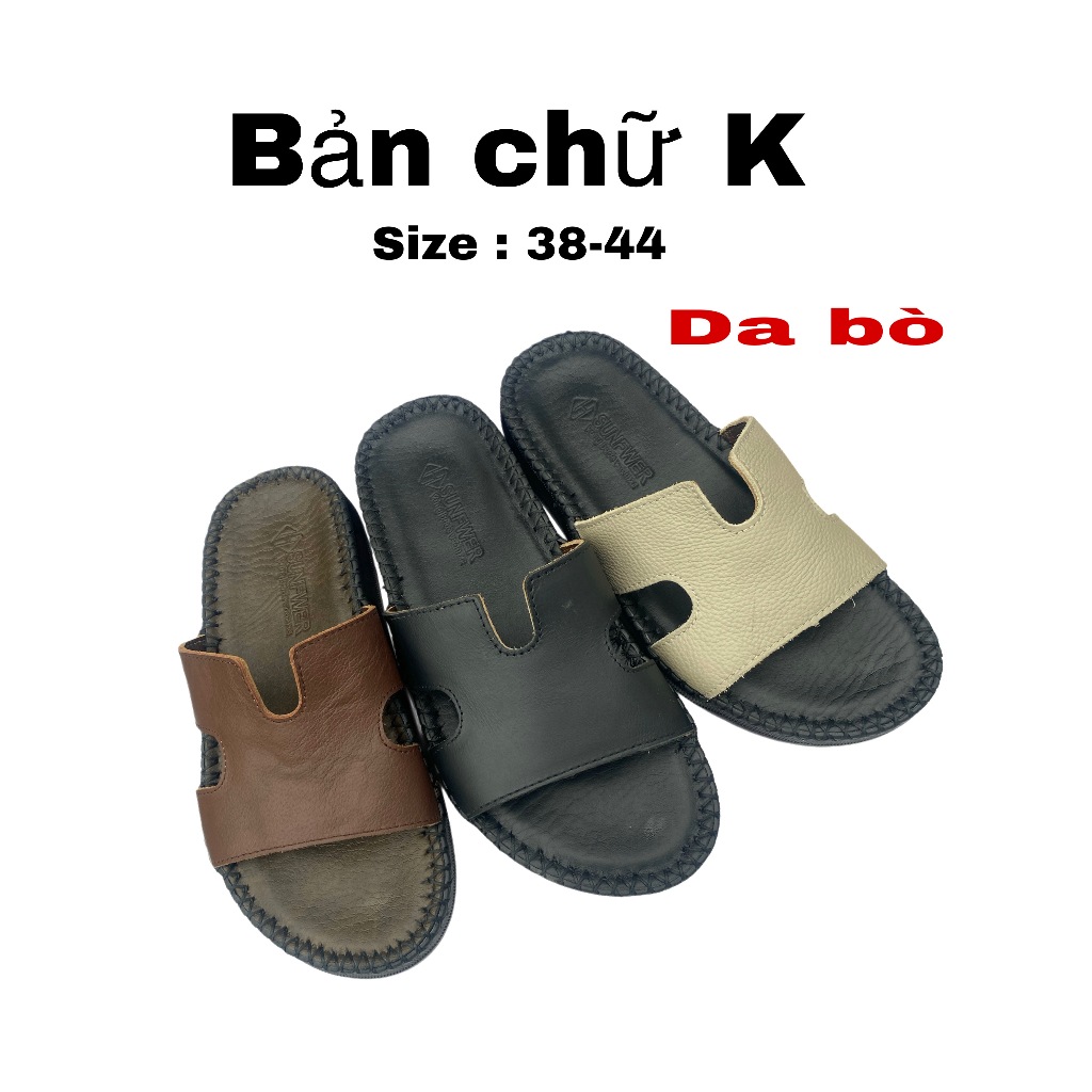 Dép da nam may tay shop sunfwer.store có size từ 38-44