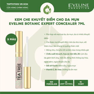 Kem che khuyết điểm cho da mụn Eveline Botanic Expert Tea Tree Concealer 7ml