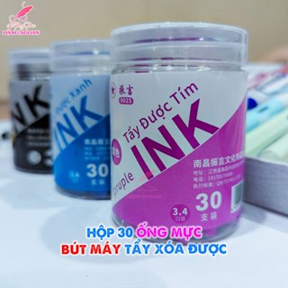 Hộp 30 Ống Mực Bút Máy Xóa Được - Mực Viết Tẩy Xóa Dễ Dàng, Tiện Lợi Cho Học Sinh | VPP Đặng Ngoan