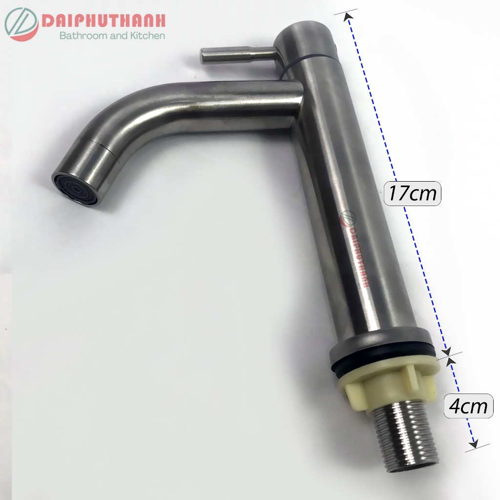 Vòi Chậu Lavabo Rửa Mặt Nước Lạnh Thân Cao 15cm Đến 17cm - Nhiều chất liệu Nhựa, inox, thau phủ crome,..