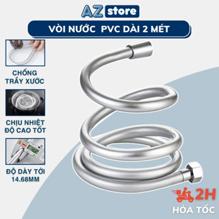 Dây Cấp Nước Vòi Sen Bằng Nhựa PVC 2 Mét Cao Cấp, Chịu Áp Suất Cao BV03 AZ Store