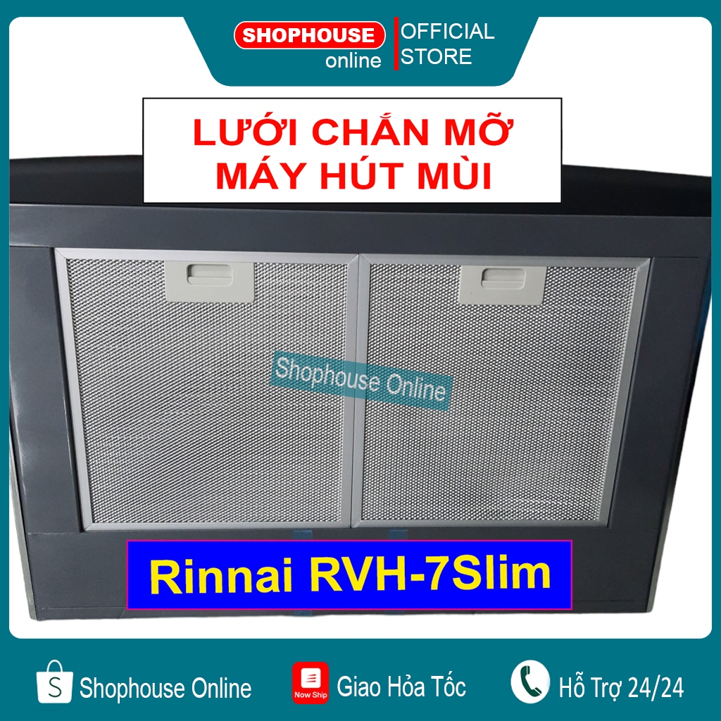 Lưới nhôm, lưới chắn mỡ máy hút mùi Rinnai RVH-7Slim (Hood-DG)
