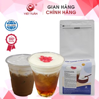 Bột Kem Topping Vị Muối Biển, Topping Kem Muối Sánh Béo Cho Cà Phê Muối, Trà Sen Vàng, Gói 1kg Hiệu Việt Tuấn