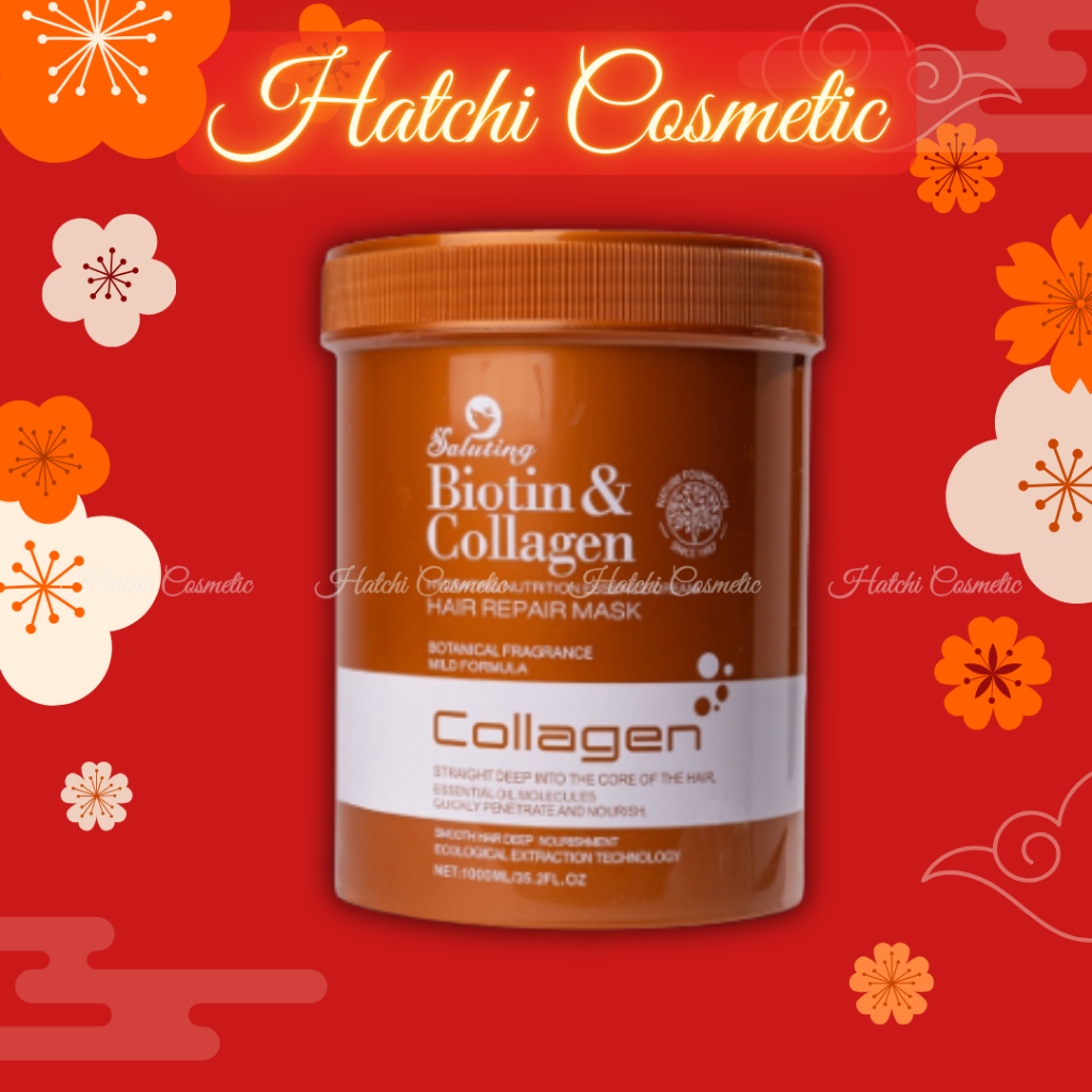 Kem ủ tóc hấp tóc BIOTIN COLLAGEN SALUTING 1000ML