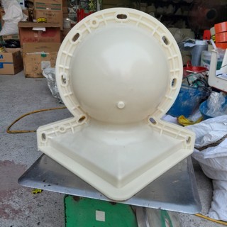 Khuôn đúc quả bóng, trang trí trụ rào, đầu cột đường kính bóng 20cm đế vuông 21cm chất liệu nhựa abs