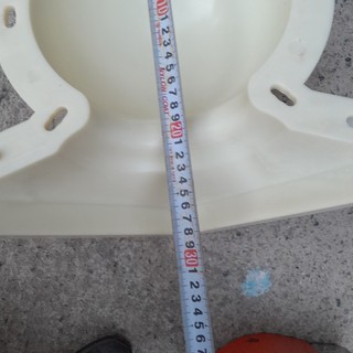 Khuôn đúc quả bóng, trang trí trụ rào, đầu cột đường kính bóng 20cm đế vuông 21cm chất liệu nhựa abs