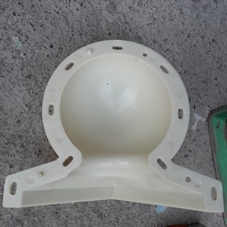 Khuôn đúc quả bóng, trang trí trụ rào, đầu cột đường kính bóng 20cm đế vuông 21cm chất liệu nhựa abs
