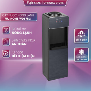 Cây nước nóng lạnh cao cấp Fujihome WD675C nhập khẩu, máy nước uống nóng lạnh sâu Block, tự ngắt tiết kiệm điện an toàn