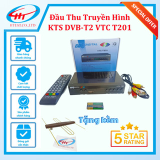 Đầu Thu Truyền Hình KTS DVB-T2 VTC T201  -TẶNG KÈM ANTEN KHUẾCH ĐẠI AVG