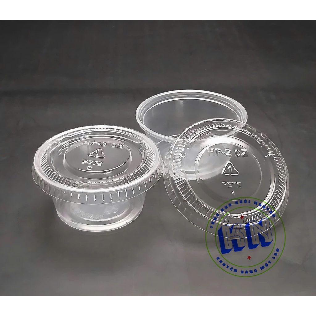 100 Hũ Nhựa PP Nắp Rời 2oz - Hũ Đựng Sốt - Hũ Nước Chấm