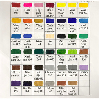 Màu 3D ACRYLIC Chinjoo 100ml [Bảng màu 2]