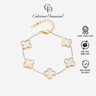Vòng tay nữ Caterina Diamond Four Leaf Clovers Bracelet Gold 2026GG