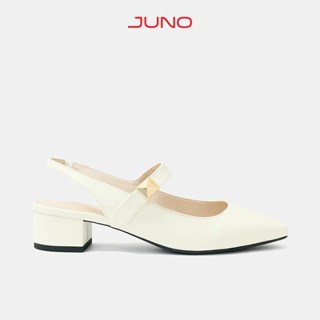  Giày Cao Gót Nữ 5cm Thời Trang JUNO Giày Cao Gót Slingback Gót Vuông Phối Khóa Trang Trí CG05140 