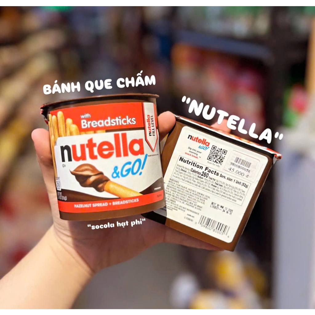 Bánh que chấm sốt Socola Nutella 52g - Mã 00056