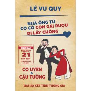 TA 29 - Bảng cổng cưới truyền thống, Bảng Welcome đám cưới, bảng tên cô dâu chú rễ