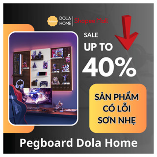 Bảng Lỗ Pegboard Dola Home LỖI NHẸ treo tường đủ màu sắc và kích thước. Giá giảm sốc có quà tặng móc treo đi kèm