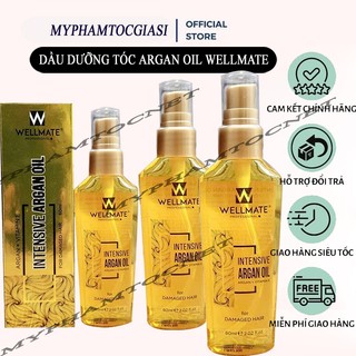 (HÀNG CÔNG TY) Tinh Dầu Phục Hồi Tóc Wellmate Keratin Argan Oil 60ml (Vàng) NEW
