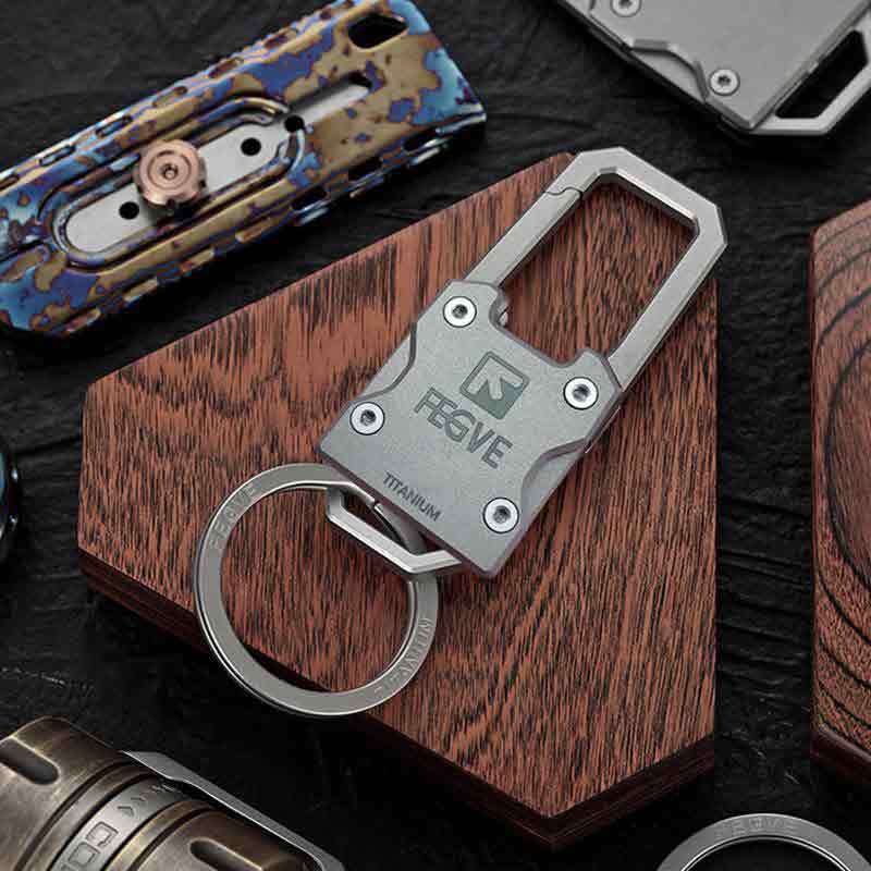 Móc khóa carabiner,móc cài phụ kiện EDC Ti FEGVE (TI-067)