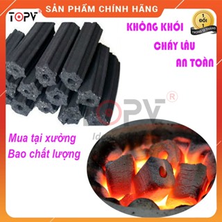 Than không khói TopV 5-10kg nướng bbq làm từ gáo dừa than hoa nướng thịt bằng củi sạch - TopV