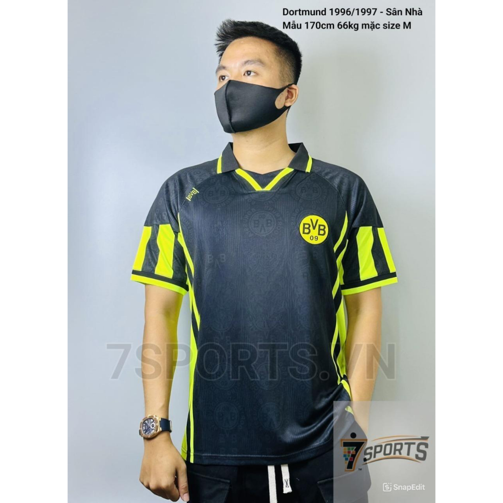 Áo Bóng Đá Retro Dortmund 1996/1997 - Sân Khách bản cao cấp vải Cotton Polyester