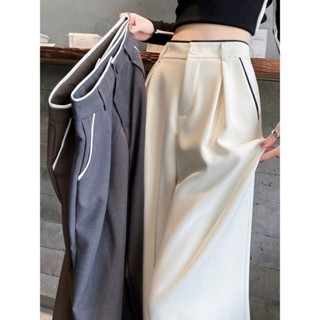 quần ống rộng vải ruby  cạp, túi viền  màu nỏi bật khoá trước lưng cao