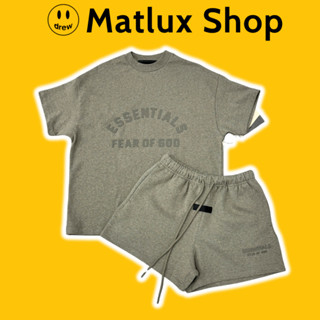 [BEST QUALITY] Áo và quần Fear Of God FOG Essentials Heavy Heather Grey cao cấp, Set đồ FOG Essentials chất liệu cotton