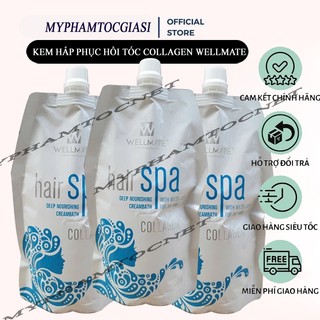 (HÀNG CÔNG TY) HẤP Ủ PHỤC HỒI COLLAGEN WELLMATE 500ML DẠNG TÚI