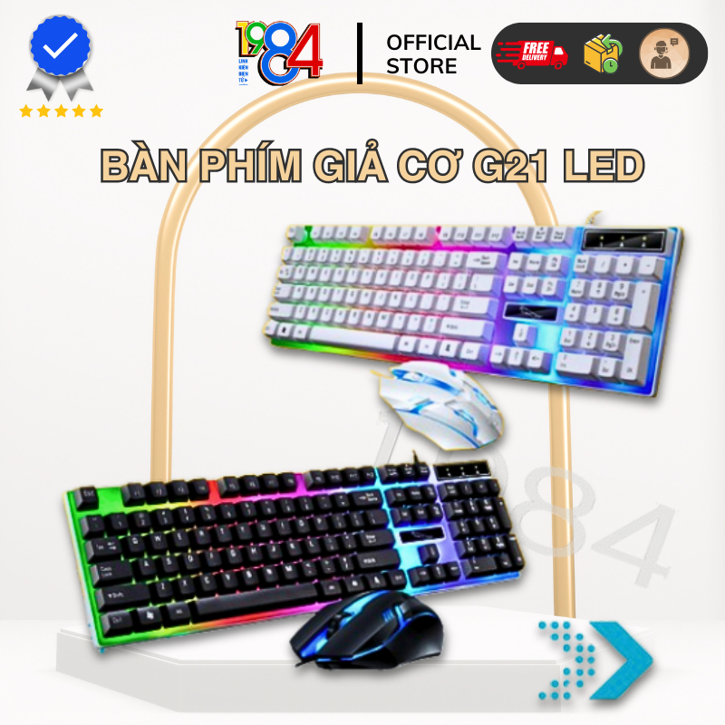 Bàn phím G21 chơi game có dây dành cho game thủ và văn phòng có đèn LED RGB cực đẹp
