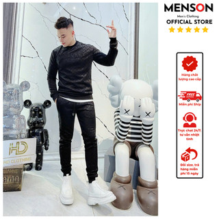Bộ thể thao nam mùa đông cổ tròn dài tay dày dặn phom đẹp Menson MD69 Bộ nỉ nam mùa đông mặc nhà 2023 Hàng Hiệu