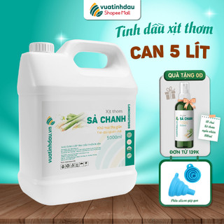 Can Dung Dịch Tinh Dầu Vệ Sinh Khử Mùi Đa Năng 5 Lít VUATINHDAU Lau Sàn,Vệ Sinh Nhà Cửa
