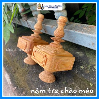 Nậm tre lồng chim chào mào - mẫu nậm trụ kiểu mới siêu đẹp - phụ kiện lồng chim Duy Khang