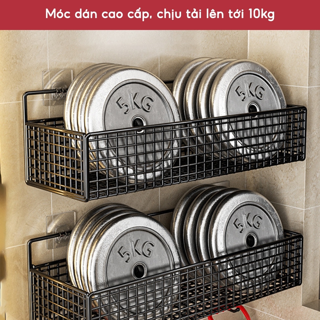Kệ Đựng Đồ Nhà Tắm Dán Tường, Kệ Treo Đồ Đa Năng Hình Chữ Nhật Cao Cấp Không Rỉ Siêu Chắc Kèm Miếng Dán Đôi | BigBuy360 - bigbuy360.vn