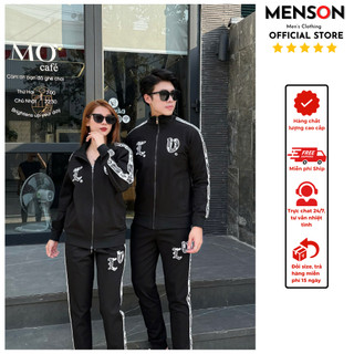 Bộ quần áo nỉ nam thu đông kéo khoá cao cấp form đẹp Menson MD47 Đồ bộ nam thể thao dày dặn 2024 Hàng Xuất Dư