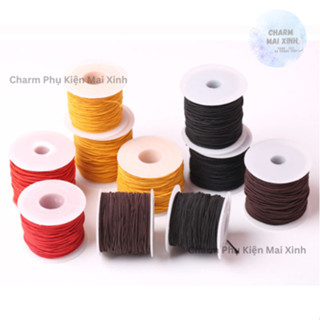 Cuộn Chỉ Dù Dây Dù lõi chun Co Giãn bọc vải - Phụ Kiện Xâu, Phối Vòng Tay chuỗi hạt gỗ Trầm Hương Phong Thuỷ May Mắnh