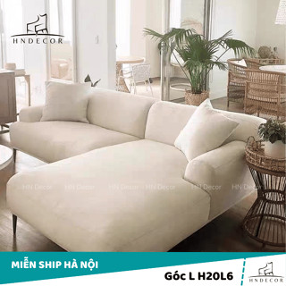 [Miễn ship HN] Sofa góc L H20L6 nỉ kích thước 2m4x1m6 vải nỉ nhập khẩu bảo hành 1 năm