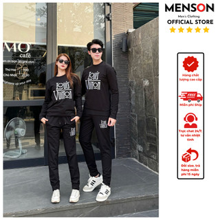 Set bộ thu đông nam cổ tròn dài tay cao cấp Menson MD53 Bộ thể thao thu đông nam dày dặn siêu ấm 2023 Hàng Hiệu