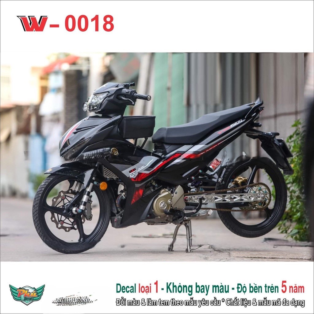 Tem rời Exciter 150 đỏ đen  2022