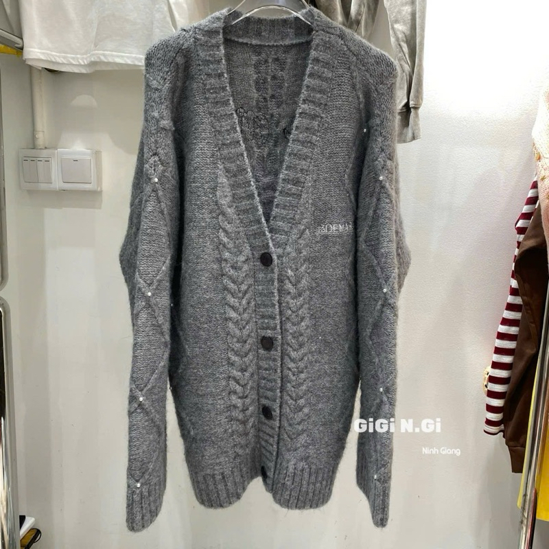 ÁO CADIGAN TRÁM 13DE MARZO THỎ ĐÍNH NGỌC [HÀNG SẴN]