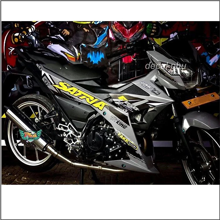 Tem rời Satria Xám vàng đen(H) -1