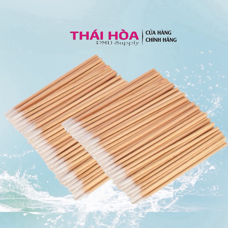 Tăm bông gỗ đầu nhọn (gói 100c)