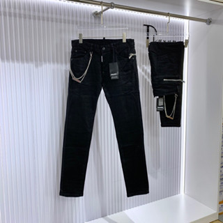 ⚜️[HÀNG CAO CẤP] - Quần Ds q2 Đen Nam Mix Dây Xích Tháo Rời Cực Chất Khoá Zip Loại 1 Chất Liệu Jean Cao Cấp