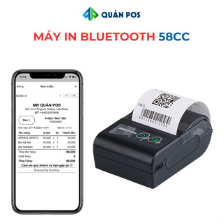 [POS-58CC] Máy in hóa đơn Bluetooth không dây mang theo người POS 58CC chuyên quán ăn, quán cafe, thu tiền điện nước