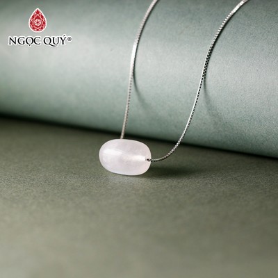 Dây chuyền lu thống đá mặt trăng 13x10mm - Ngọc Quý