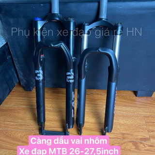   Tặng kèm hoa thị  Càng phuộc dầu vai nhôm CAT xe đạp size 26-27,5inch có khoá hành trình cao cấp 